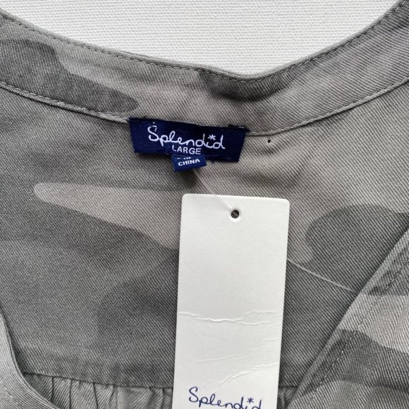 Splendid Camo Surplice Front Crossover Top - Picture 5 of 5